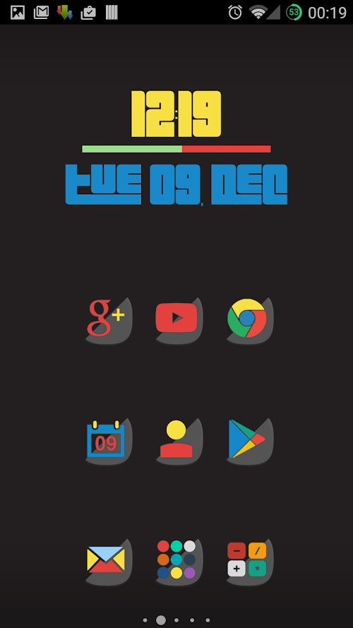 Android application Half - Icon Pack screenshort