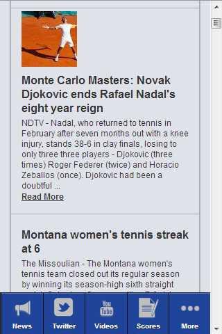 Tennis News and Scores
