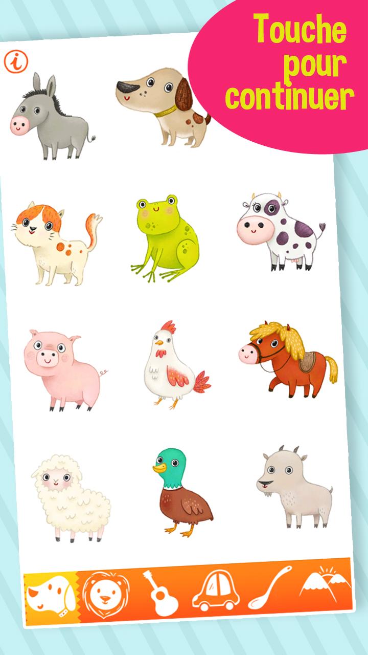 Android application Animal Sounds 123 HD screenshort