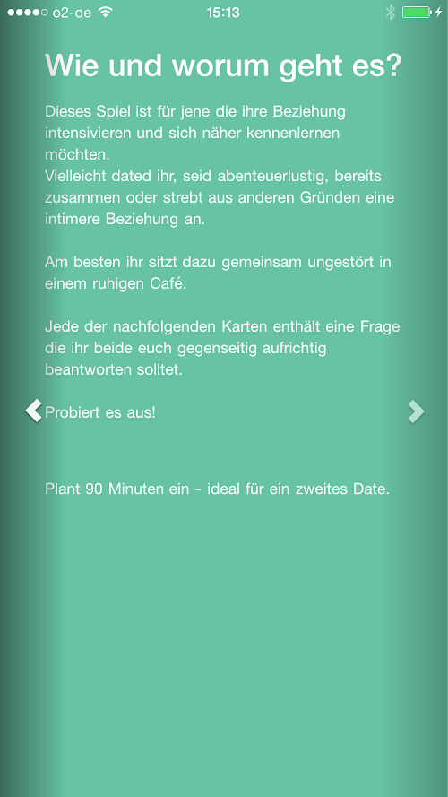 Android application Kennenlern-App screenshort