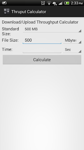Thruput Calculator