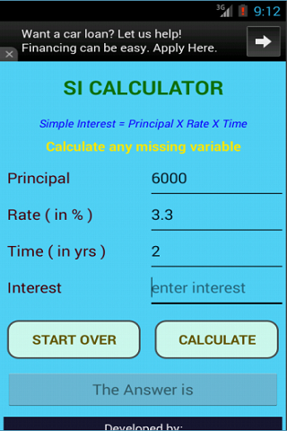 【免費書籍App】Simple Interest Calculator-APP點子