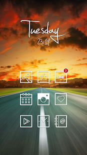 Sunset LINE Launcher Theme Screenshots 1