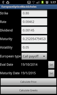 Download European Options Black Scholes APK for Android