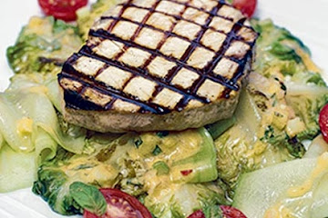 Griddled swordfish with pineapple & chilli salsa