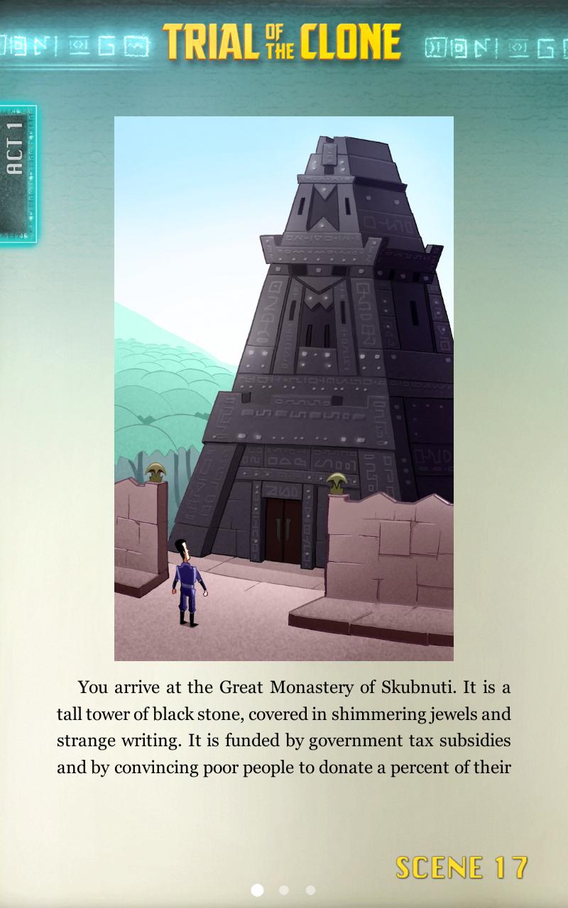 Trial of the Clone Screen 1