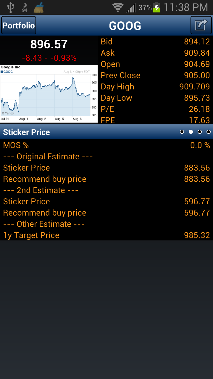Stock Analyst Pro Screen 2