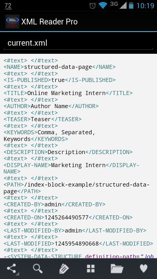 XML Reader Pro Screen 2