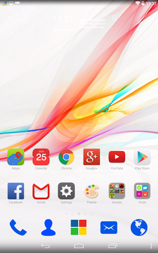 Blue Go launcher Theme HD