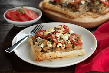 Mushroom and White Bean Tart