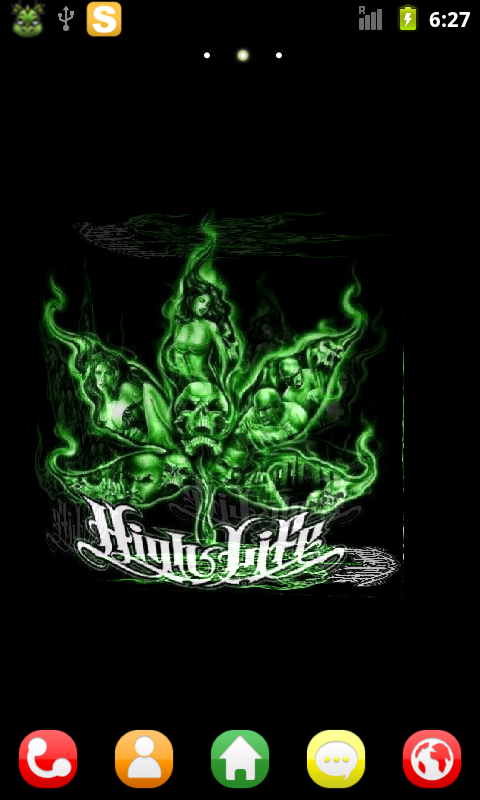 Weed 3D Cube Screen 3