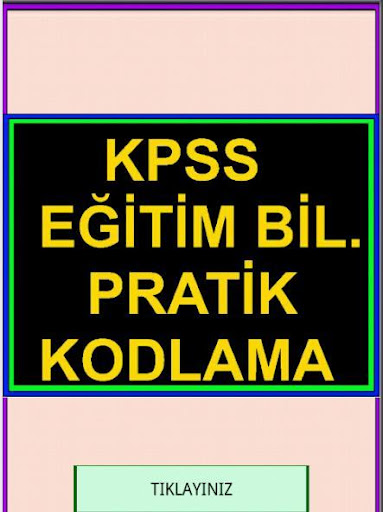 KPSS EĞİTİM BİLİMLERİ KODLAMA