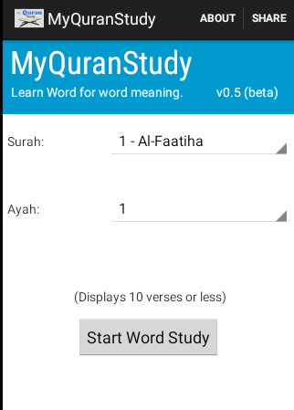 My Quran Study Word for word