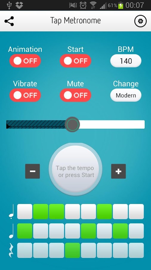 Tap Metronome (drum machine, irregular patterns) Android Apps on