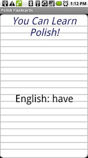 English to Polish Flashcards