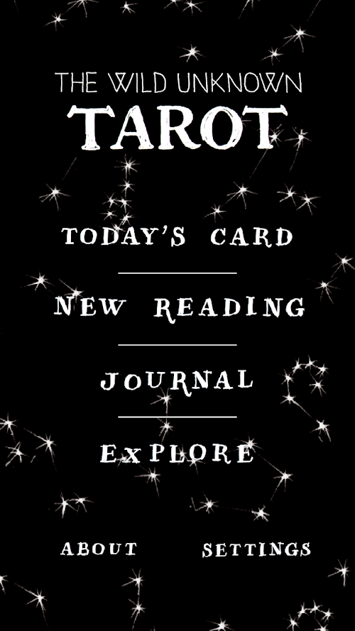 Screenshot dell'applicazione Android The Wild Unknown Tarot