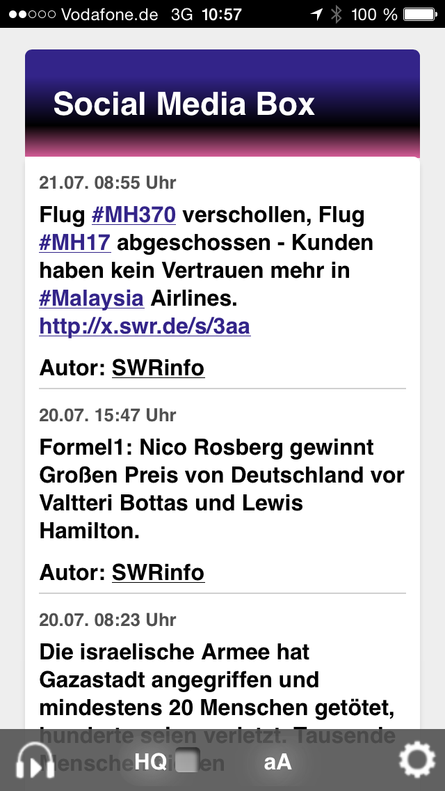 SWRinfo Screen 2