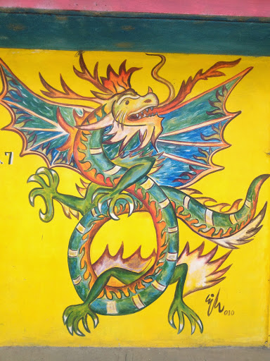 Mural de Dragón en Tilcajete