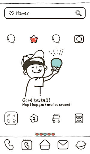 아이스크림 얌얌 도돌런처 테마