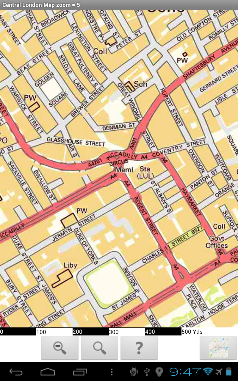 London Street Map Atlas Screen 1
