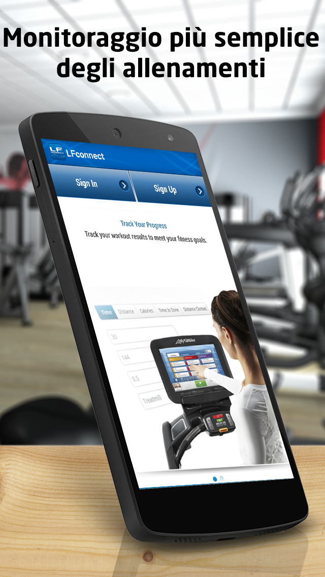 Android application Life Fitness Connect screenshort