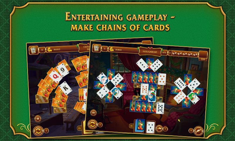 Solitaire Game. Christmas Screen 2
