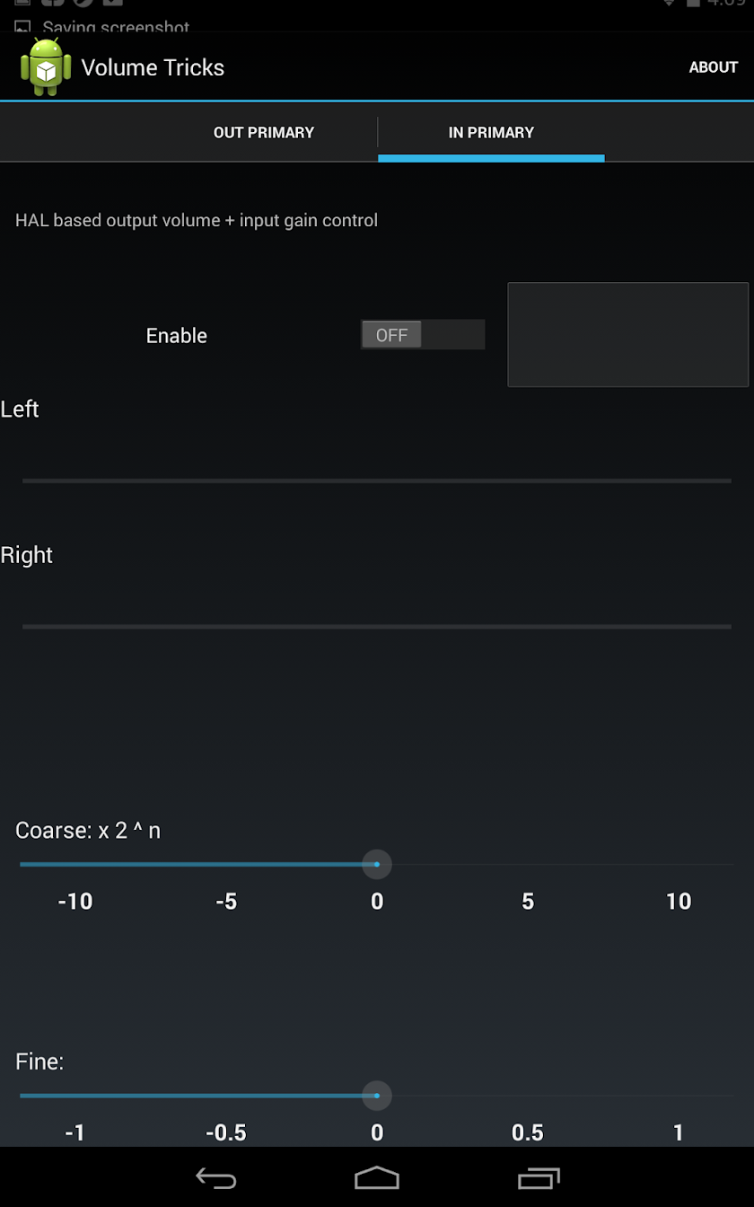 AudioTricks / VolumeTricks Screen 2