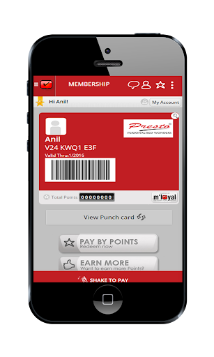 Presto mLoyal App