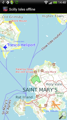 Scilly Isles offline map
