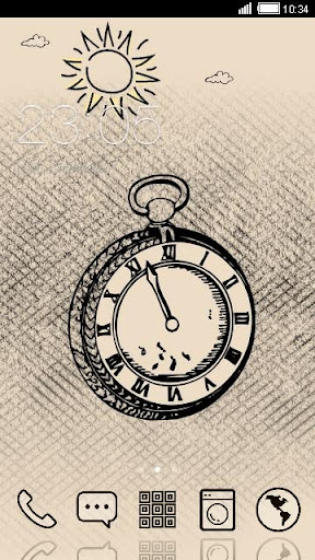 Drawn Clock C Launcher Theme