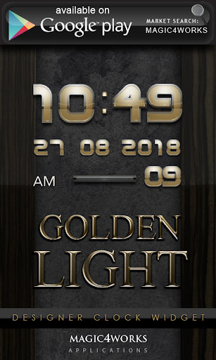 【免費生活App】Golden Light Clock Widget-APP點子