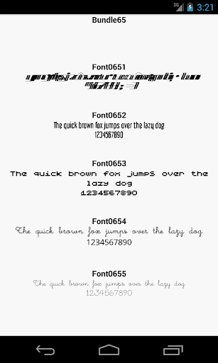 Fonts for FlipFont 65