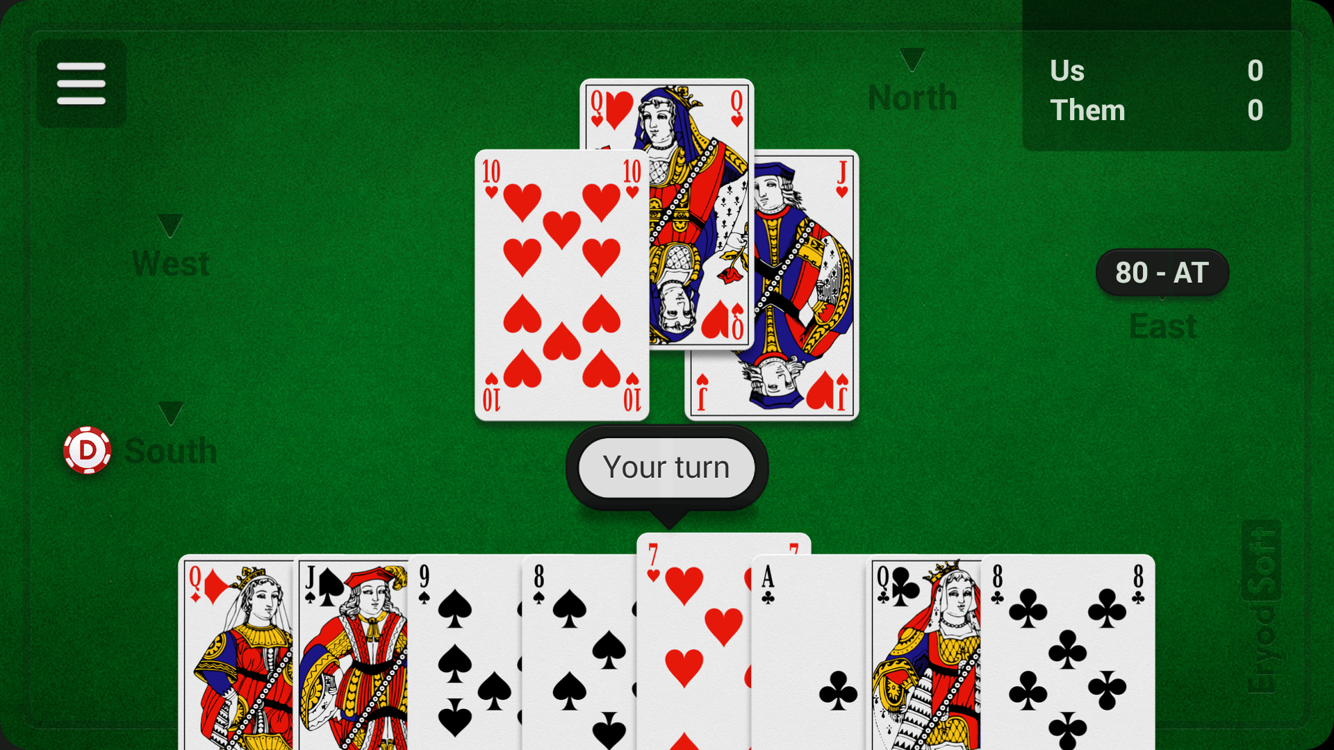Android application French Coinche screenshort