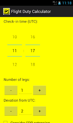 Flight Duty Calculator