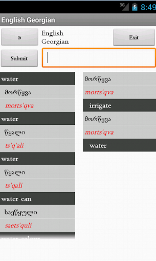 Georgian English Dictionary