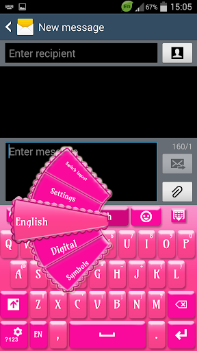 Pink Keyboard S4