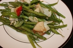 Salad: French Green Beans with Pears & Parmesan