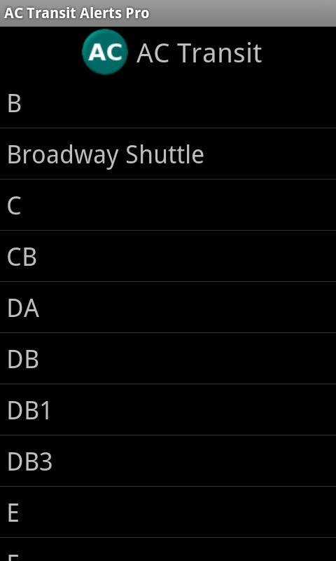 AC Transit Alerts Pro Screen 1
