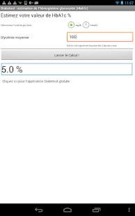 Capture d'ecran de l'application Android DIABETooL HbA1c
