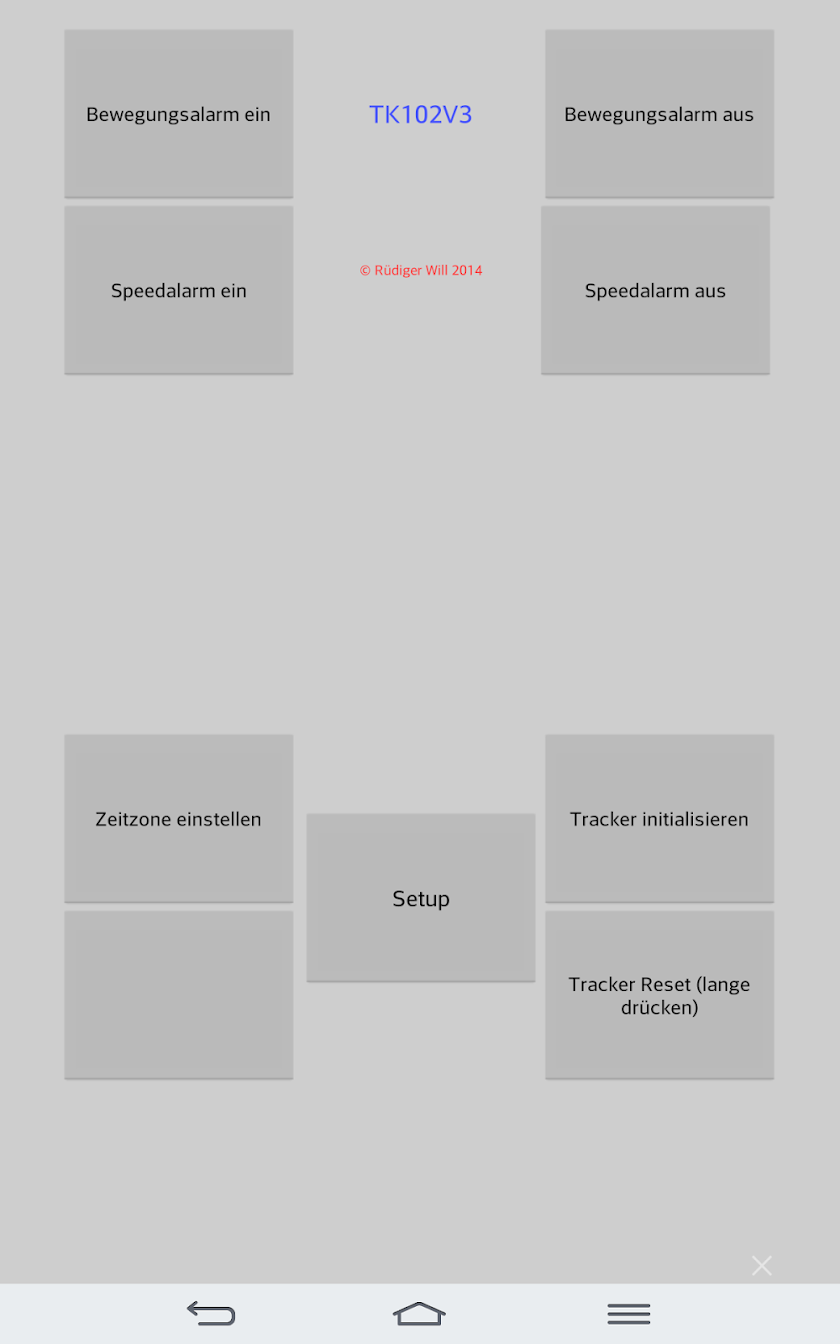 TK 102 V3 SMS Codes versenden Screen 2