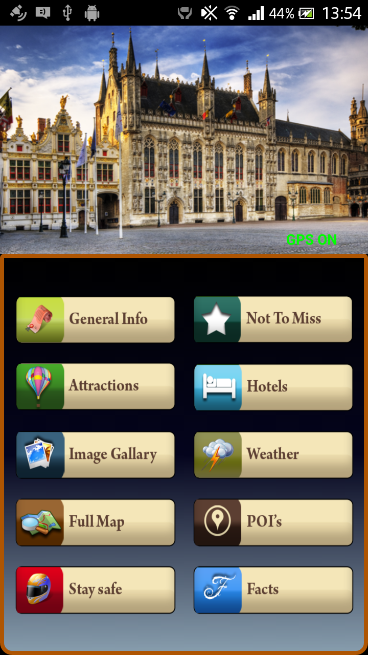 Bruges Offline Travel Guide Screen 1