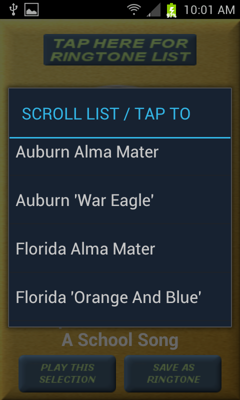 SEC Ringtones Screen 3