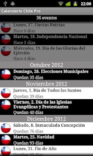 Calendario Chile PRO - náhled