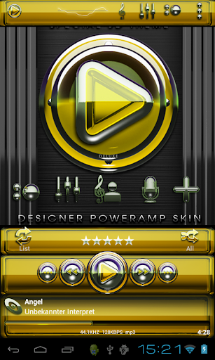 【免費音樂App】Poweramp skin Yellow Glas luxe-APP點子