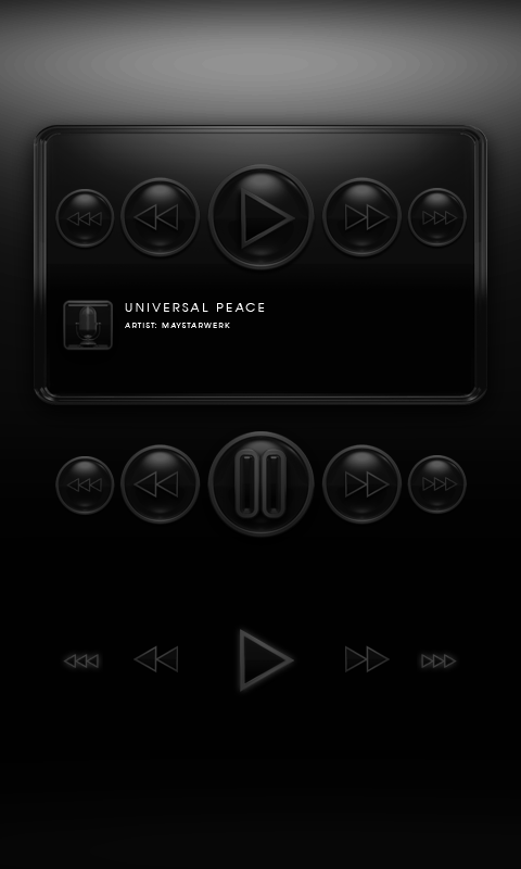 Poweramp Widget Black Glas Screen 2