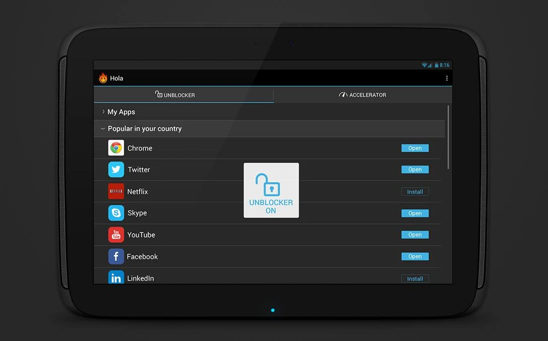 Hola Free VPN - screenshot