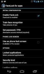 FaceLock for apps Captura de tela 1