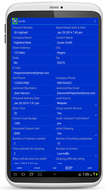 Bid 4 Cleaning Screen 2