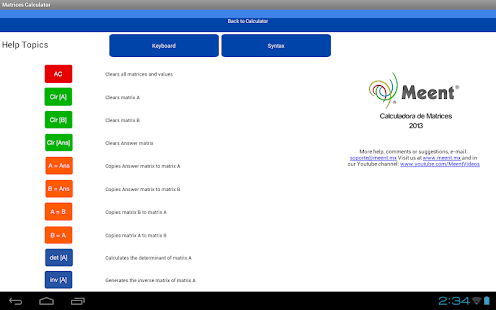 Matrices Calculator Free Trial Screenshots 3