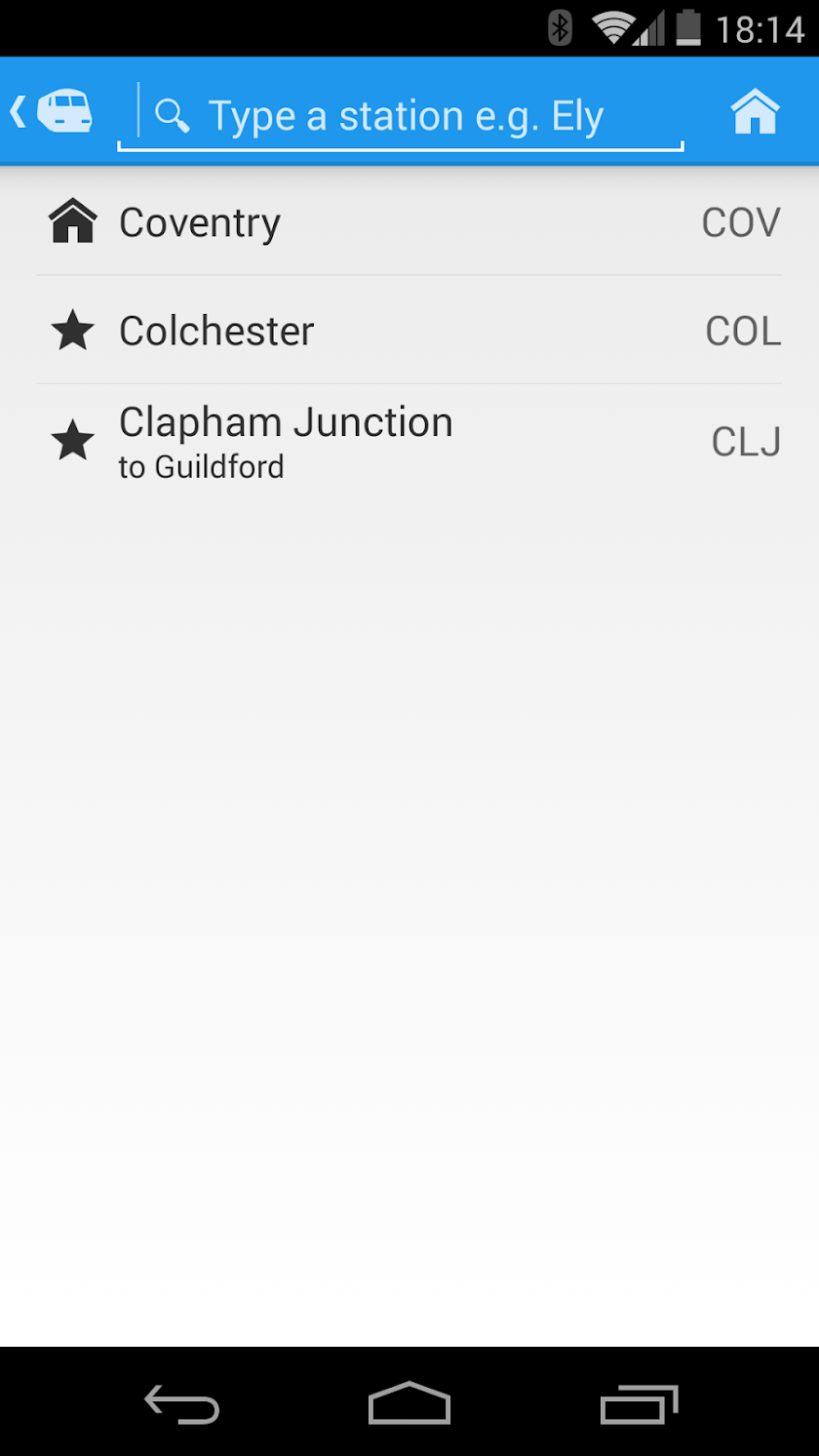 Realtime Trains Screen 2